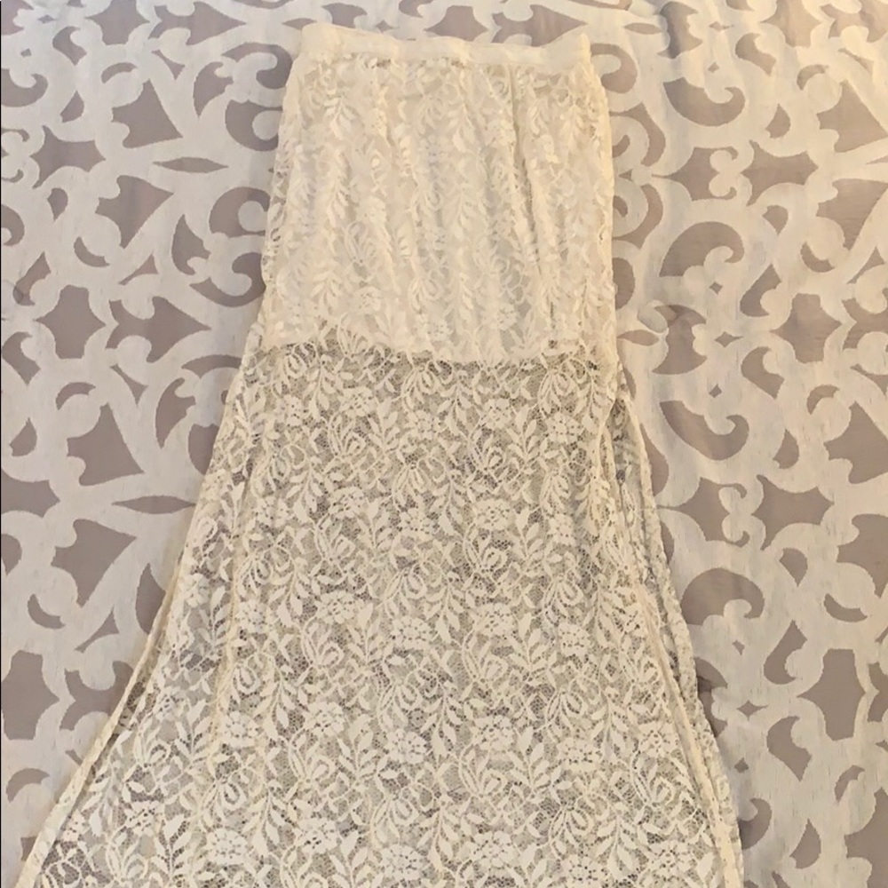 Lace maxi skirt